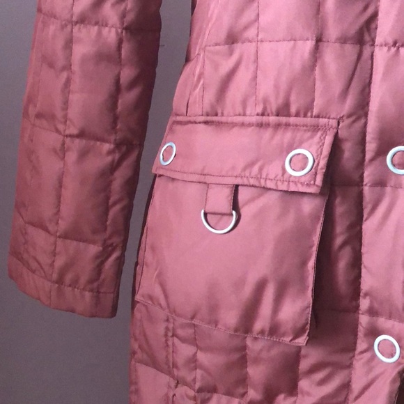 Full Length Down Burgundy Coat Size XS - Picture 4 of 11